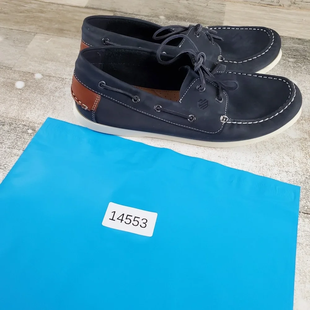 Johnston & Murphy Zeke Kids Boat Shoes Sz 7 M Navy Oild Nubuck Lace-Up Sneakers
